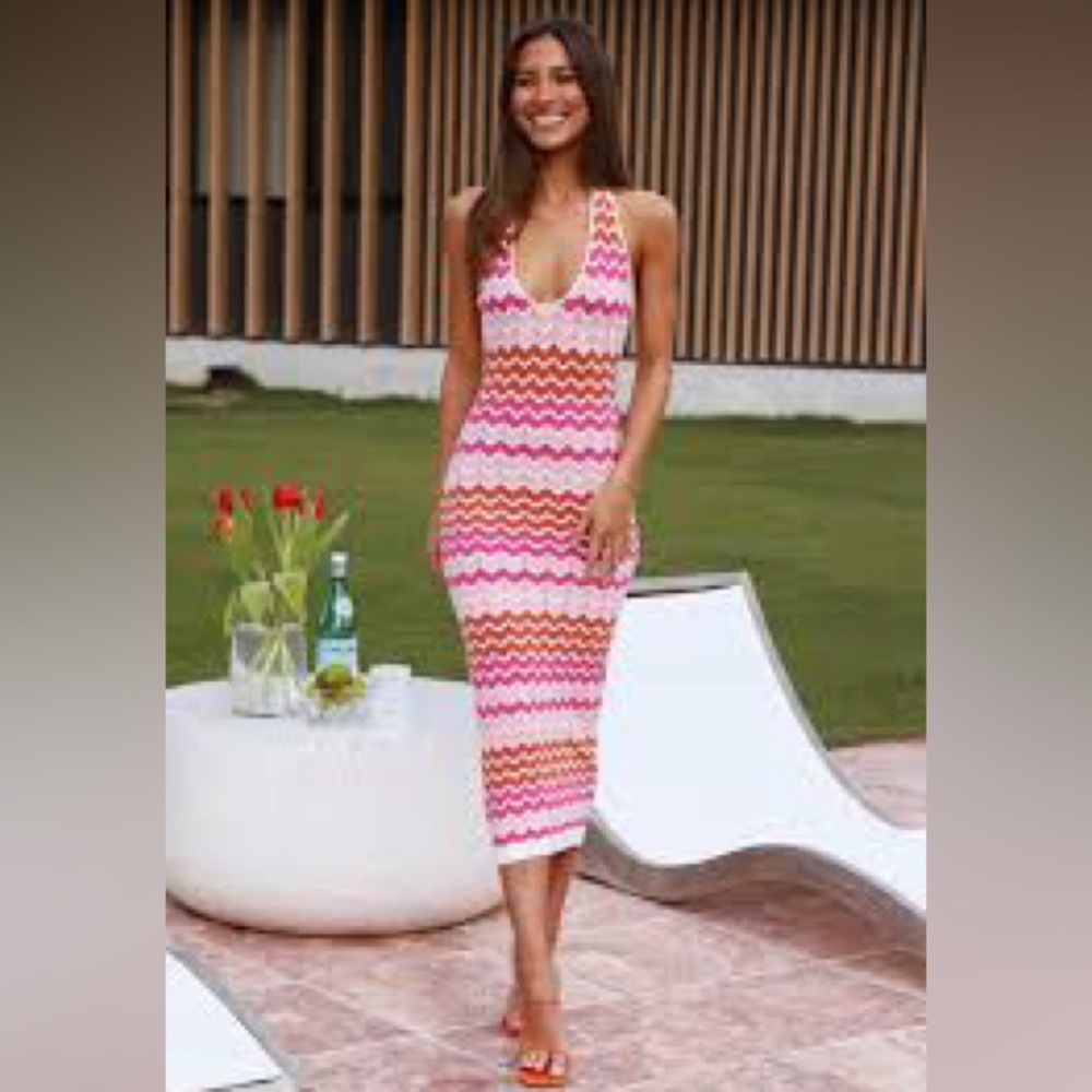 Chevron maxi halter dress! NWT!